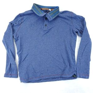 Robert Graham Sweater Mens Medium M Blue Henley Long Sleeve Cotton Collared
